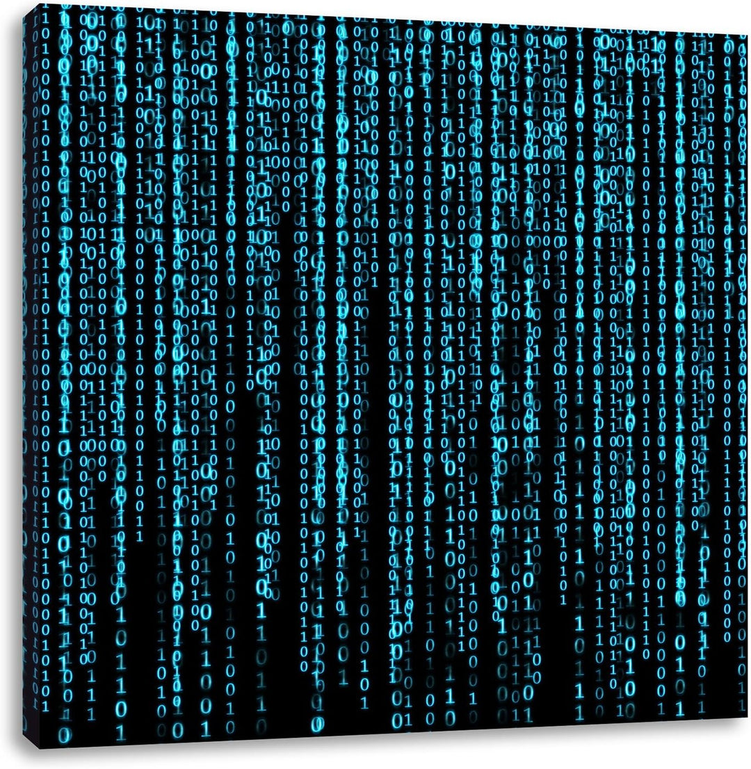 Pixxprint Matrix, Format: 70x70 auf Leinwand, XXL riesige Bilder fertig gerahmt mit Keilrahmen, Kuns