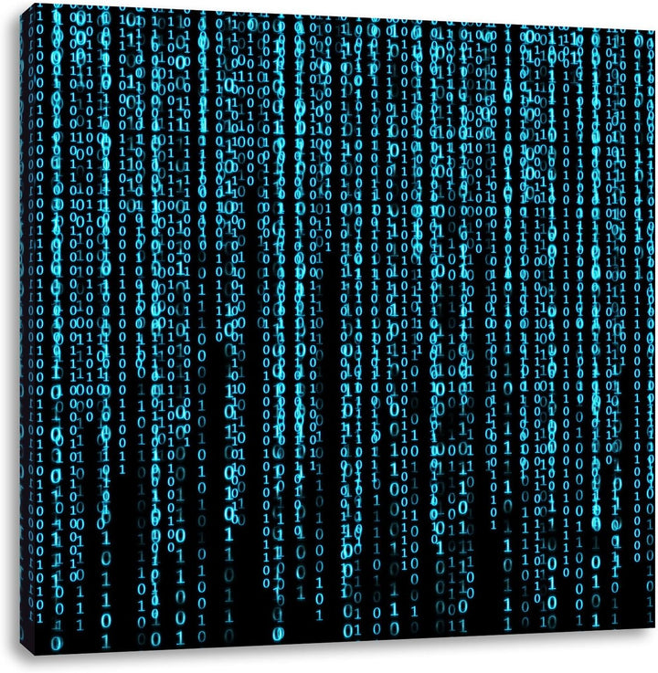 Pixxprint Matrix, Format: 70x70 auf Leinwand, XXL riesige Bilder fertig gerahmt mit Keilrahmen, Kuns