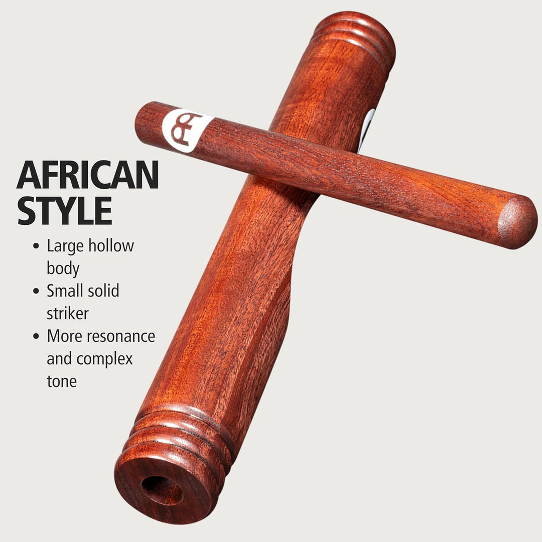 Meinl CL3RW African Wood Claves, Redwood