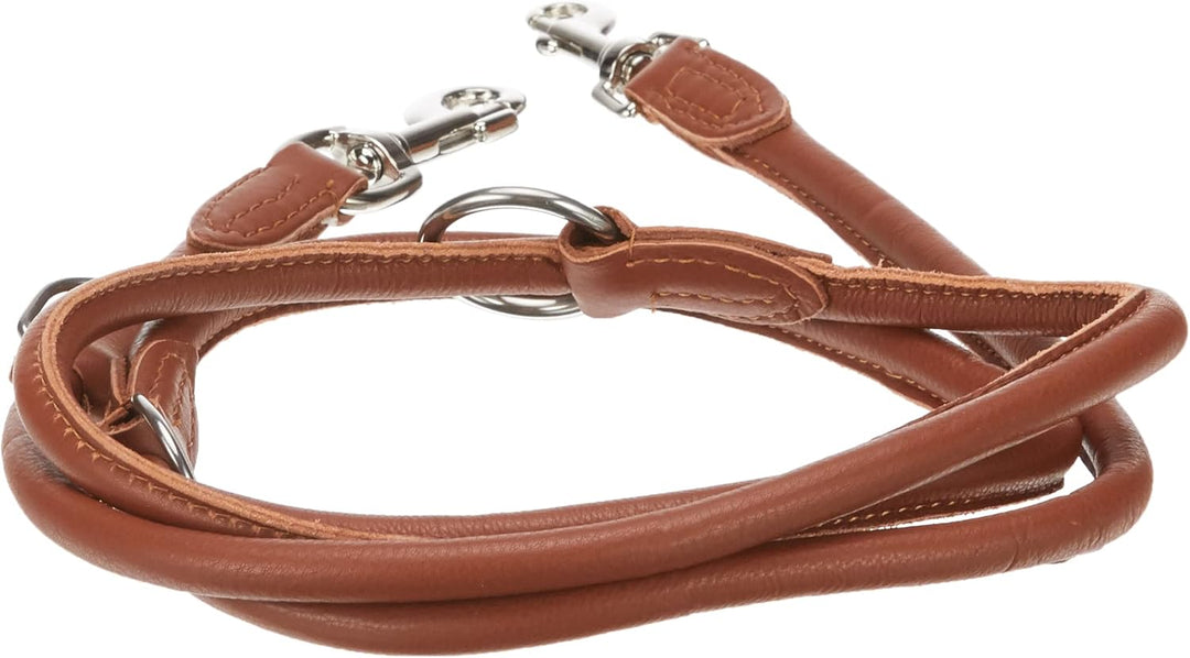 Kerbl Pet 81098 Rundleder-Führleine Roma 200 cm, 8 mm, cognac Cognac Mittel, Cognac Mittel