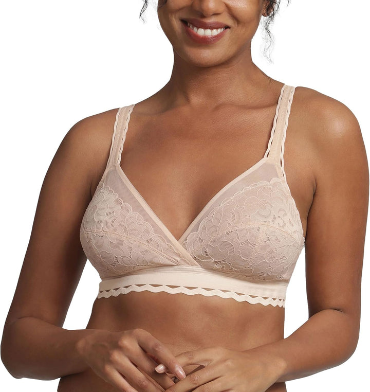 Playtex Damen Soutien-Gorge Cœur Croisé Féminin Recyclé BH 100E Beige, 100E Beige