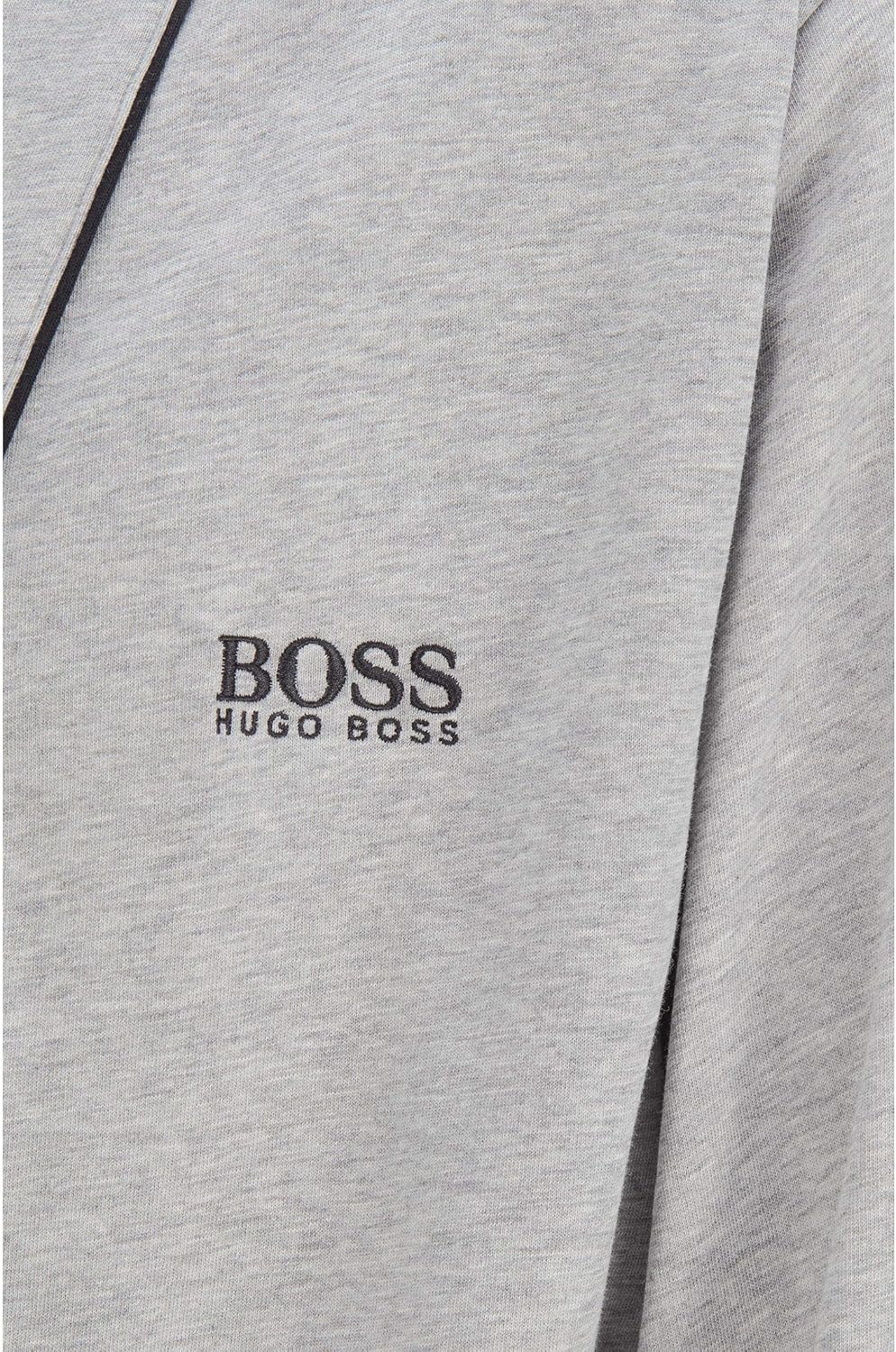 BOSS Hugo Boss Herren Bademantel Kimono BM 10121122 02, Einfarbig S Grau (Medium Grey 33), S Grau (M