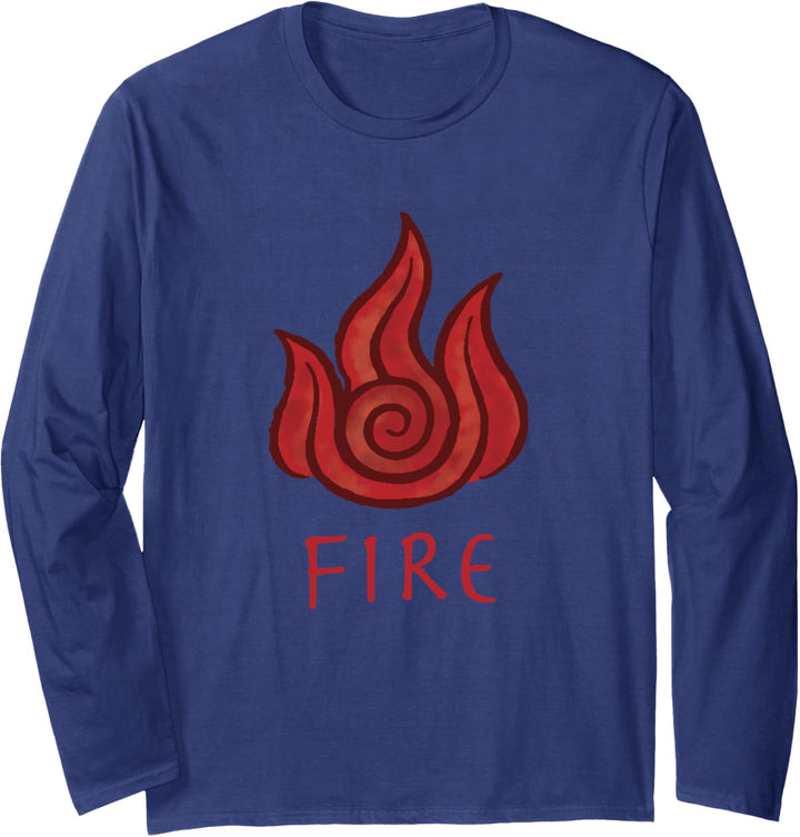 Avatar: The Last Airbender Fire Element Symbol Langarmshirt