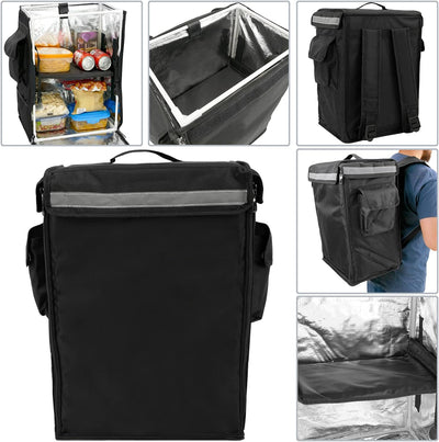 CityBAG - Isolierter Rucksack, 35 x 49 x 25 cm, schwarz, für Küchen- und Lebensmittelbestellungen, C