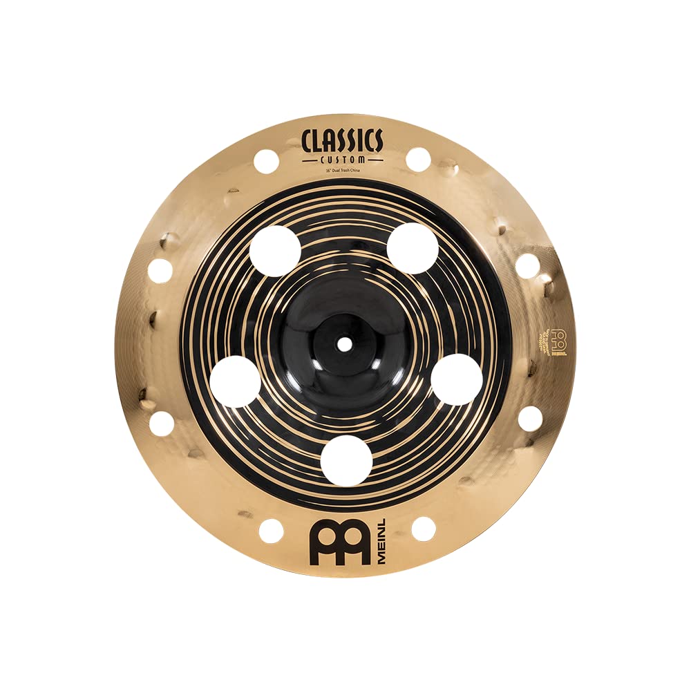 Meinl Classics Custom Dual 16 Zoll Trash China (Video) Schlagzeug Becken (40,64cm) B12 Bronze, Dunkl