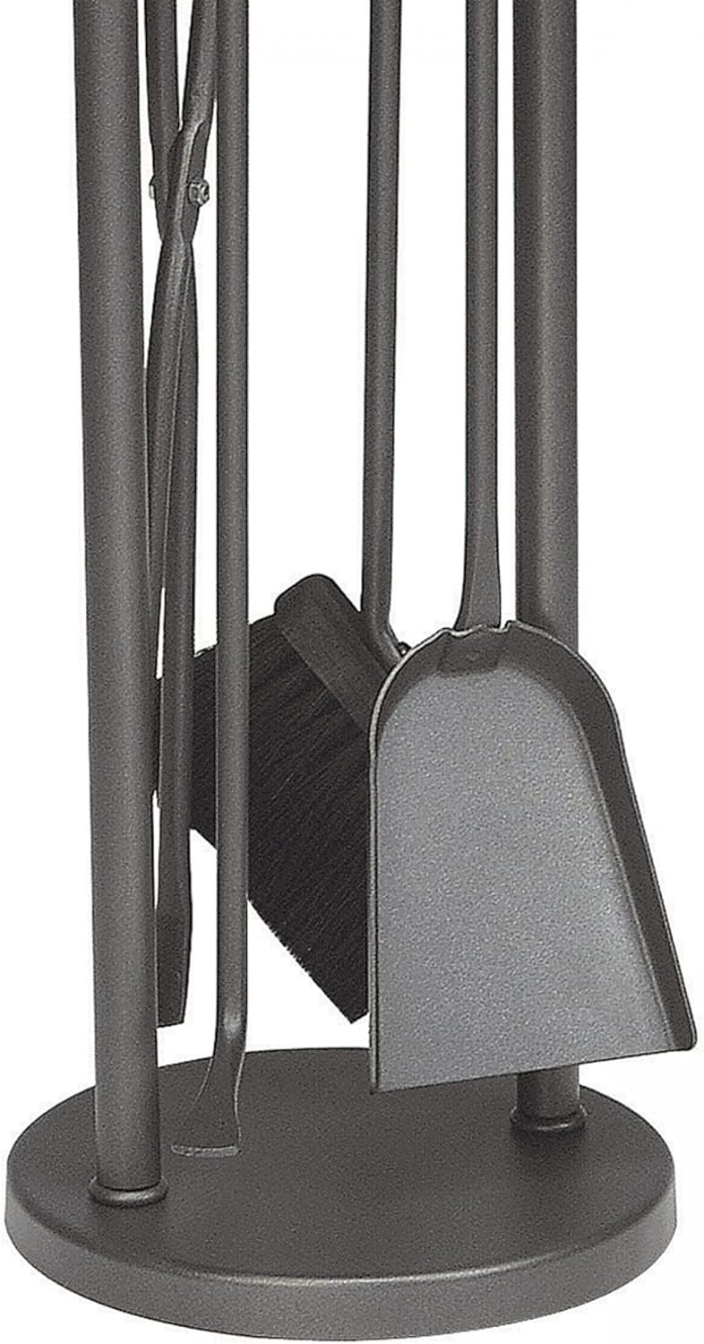 Lienbacher Kaminbesteck anthrazit beschichtet, Buchengriffe 4-TLG.
