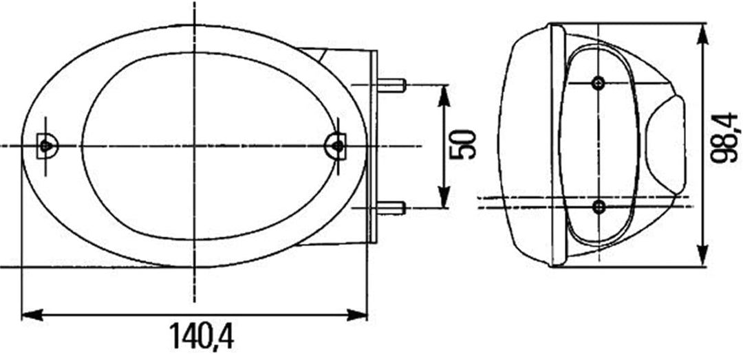 HELLA - Blinkleuchte - Agroluna - Halogen - 12V - Anbau/geschraubt - Stecker: Flachstecker - links -