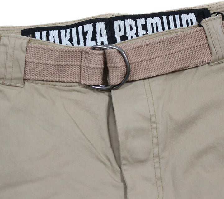 Yakuza Premium Herren Cargo Shorts 3454 dunkelolive Kurze Hose M Beige, M Beige
