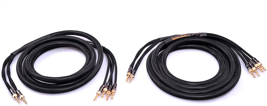 HiViLux Highend Lautsprecher LS 2xKabel OFC trennbar Bananenstecker für HiFi Stereo Paar 2x Kanal (B