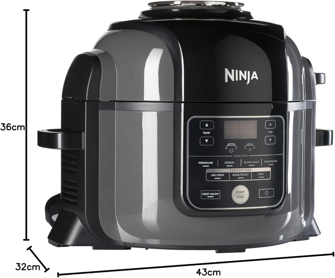 Ninja Foodi Multikocher [OP300EU] Tender-Crisp-Technologie, Schwarz und, Foodi, Single