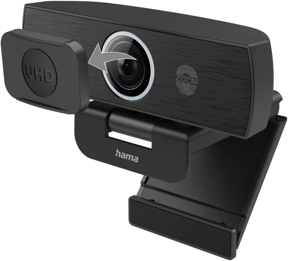 Hama Externe Kamera für Laptop (Webcam mit Mikrofon Kamera PC mit 2160p 4K Webcam TV, PS5 MacBook US