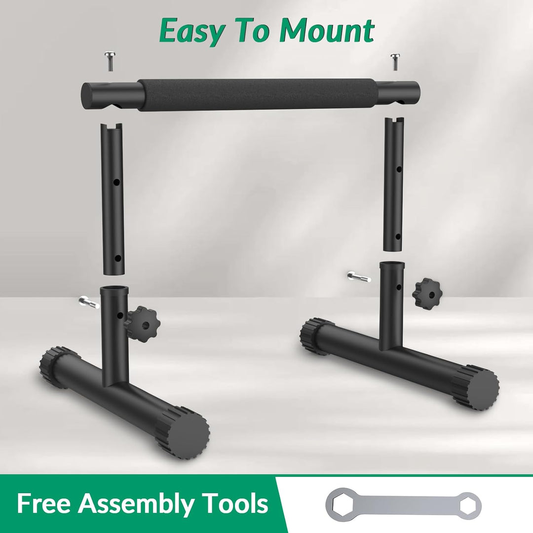 IMAYCC Verstellbare Parallettes Handstand Barrenm, 2 in 1 Push Up Bar Dip-Barren 19CM and 46CM Höhe,