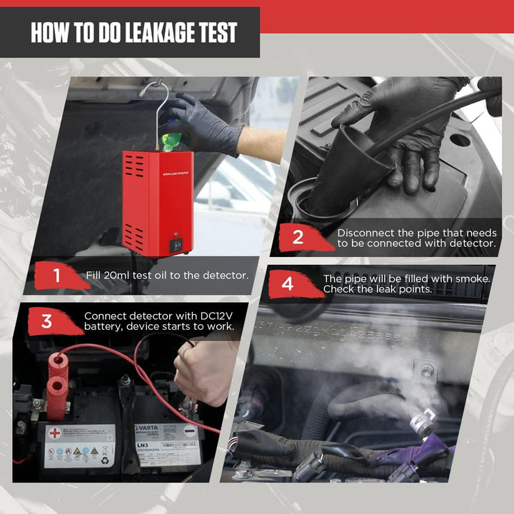 Rauchleckdetektor SDT106 Kfz-Nebelmaschine EVAP-Rauchtester Vakuumdiagnose-Lecktester Auto-Rohrleckt