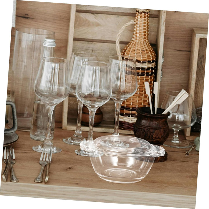 Cabilock Hitzebeständiger Glas Eierdämpfer mit Deckel 275ml für Mikrowellen Geeignet Grosser Fassung