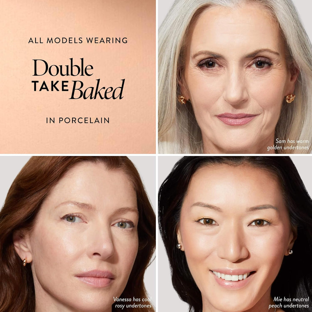 LAURA GELLER NEW YORK Baked Double Take Puder Makeup, Porcelain, Langanhaltende Make Up Puder Founda