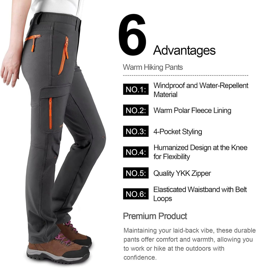 KUTOOK Damen Wanderhose Hp311 L Kurz Grau, L Kurz Grau