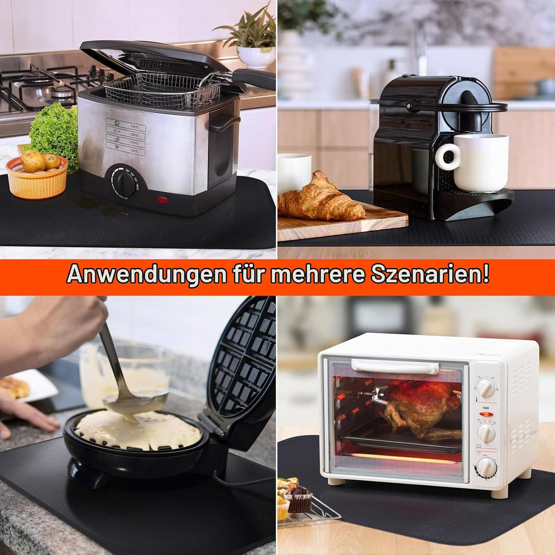Feuerfeste Unterlage - 40 x 60cm Hitzebeständige Matte für Luftfritteuse, Hitzeschutzmatte, Brandsch