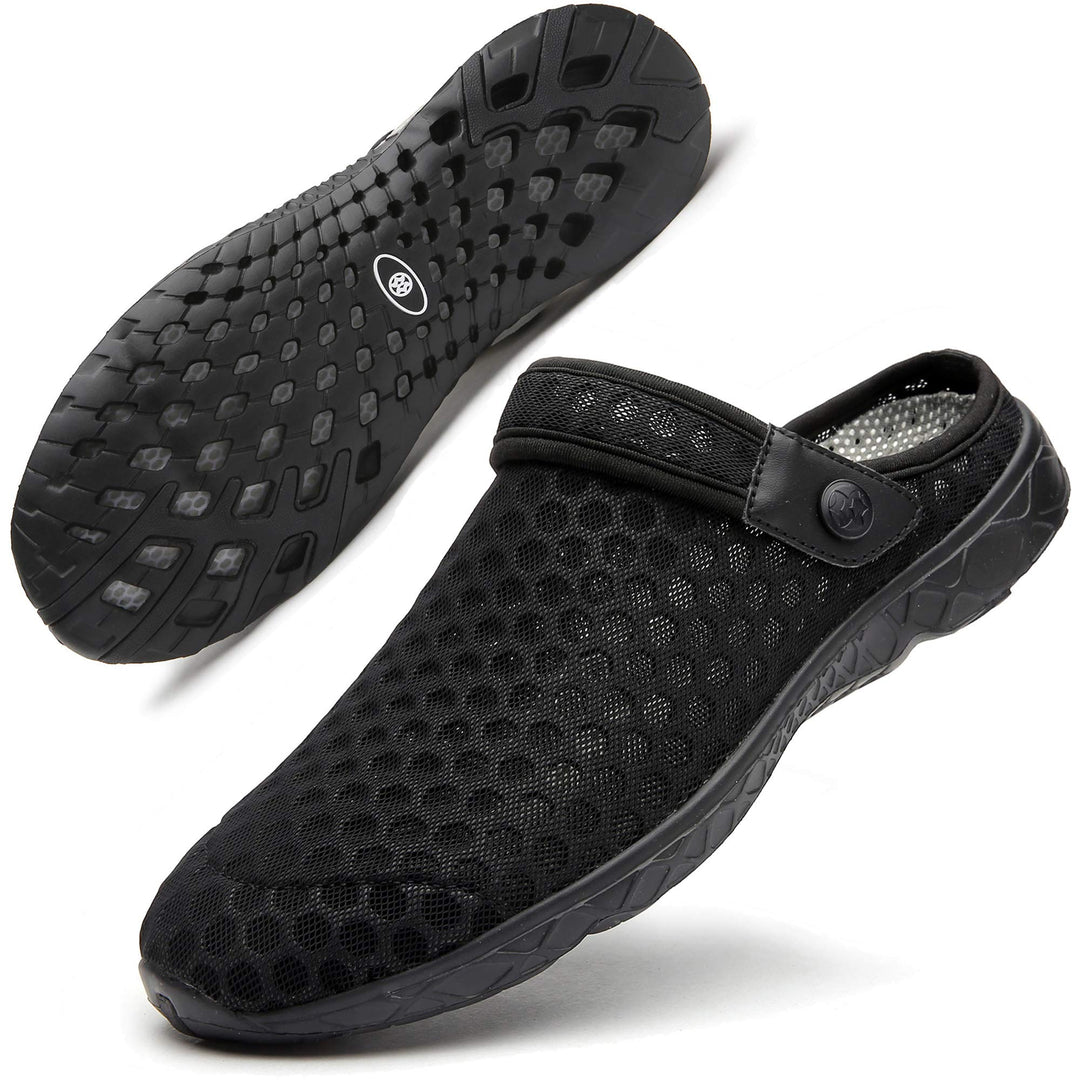 Unisex Clogs Hausschuhe Atmungsaktiv Mesh Pantoletten Sommer Beach Freizeit Schuhe rutschfest Weiche
