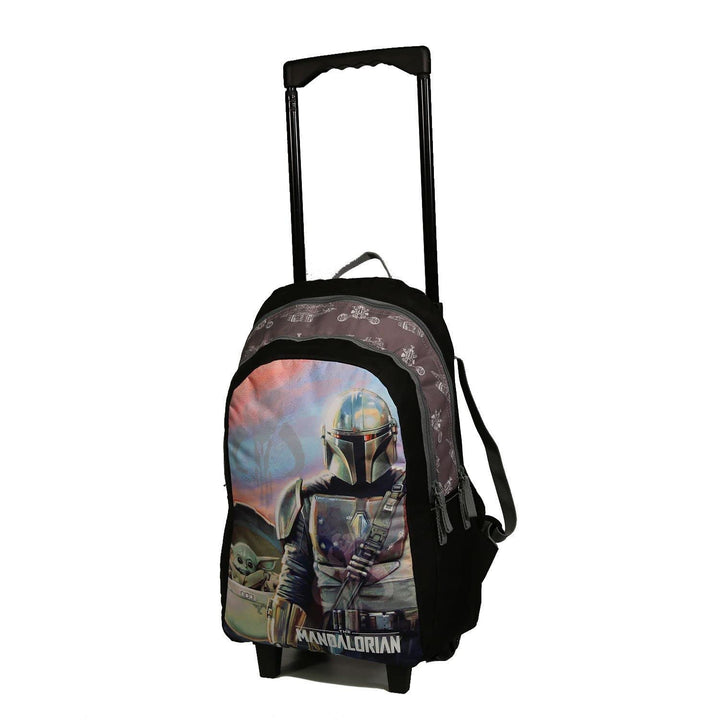 Bagtrotter Star Wars/The Mandalorian Baby Yoda Rucksack mit Rollen Schwarz und Grau