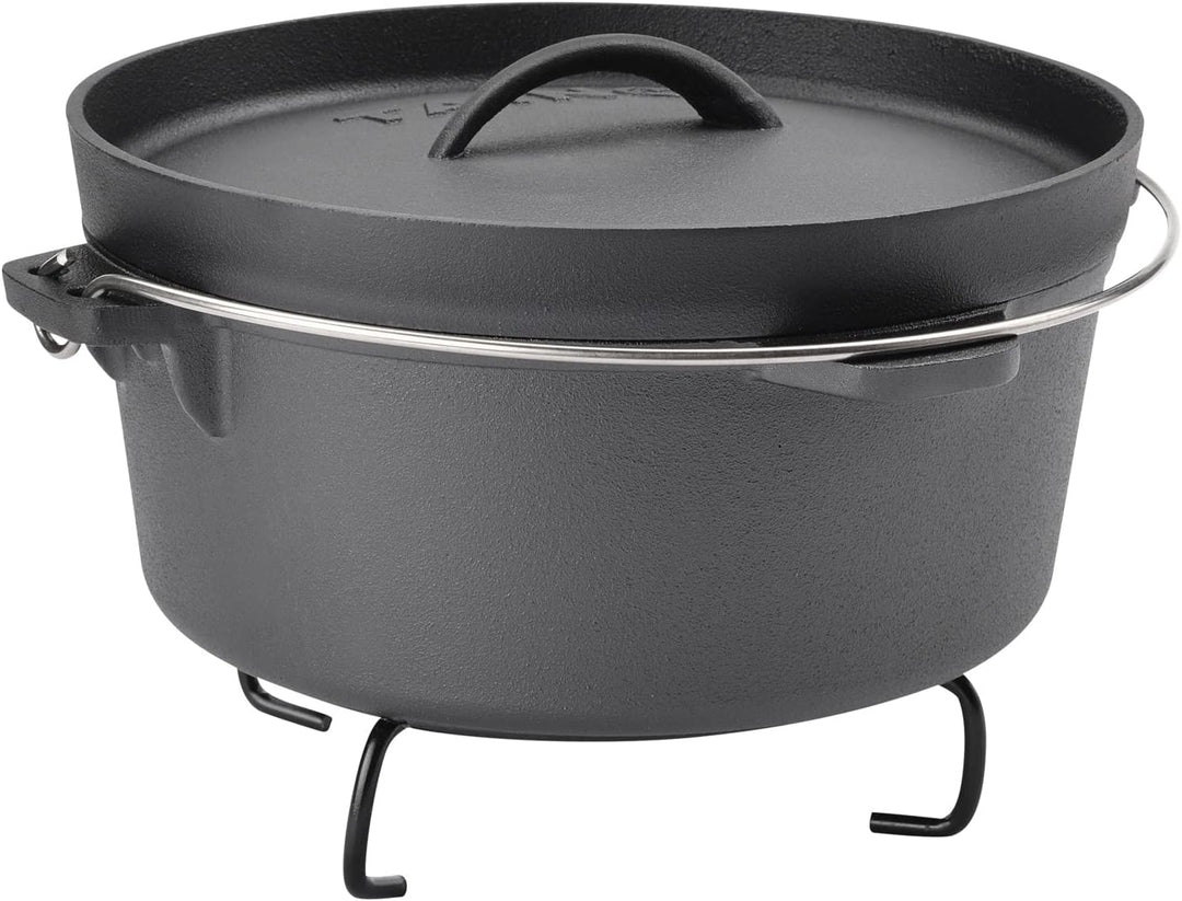 TAINO Dutch Oven Gusseisen-Topf Dopf Feuertopf Deckel-Heber Kochtopf (4 Liter)
