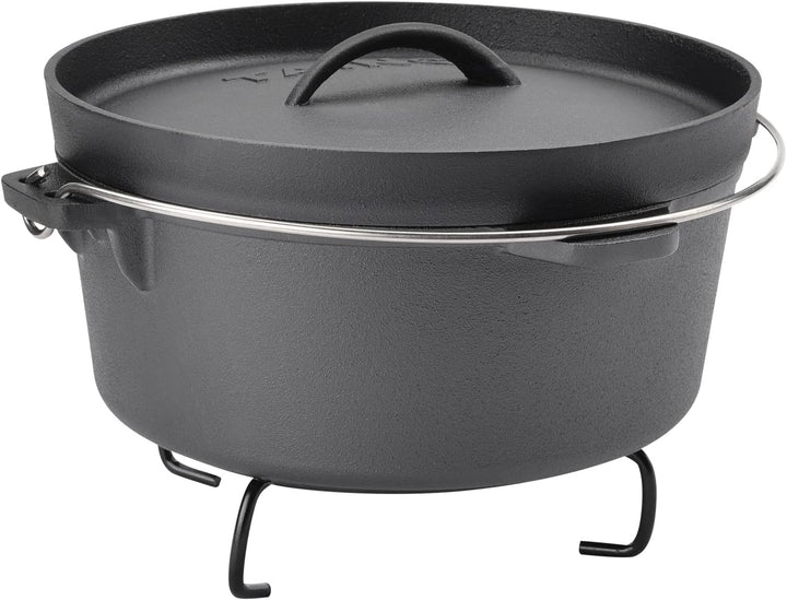 TAINO Dutch Oven Gusseisen-Topf Dopf Feuertopf Deckel-Heber Kochtopf (4 Liter)