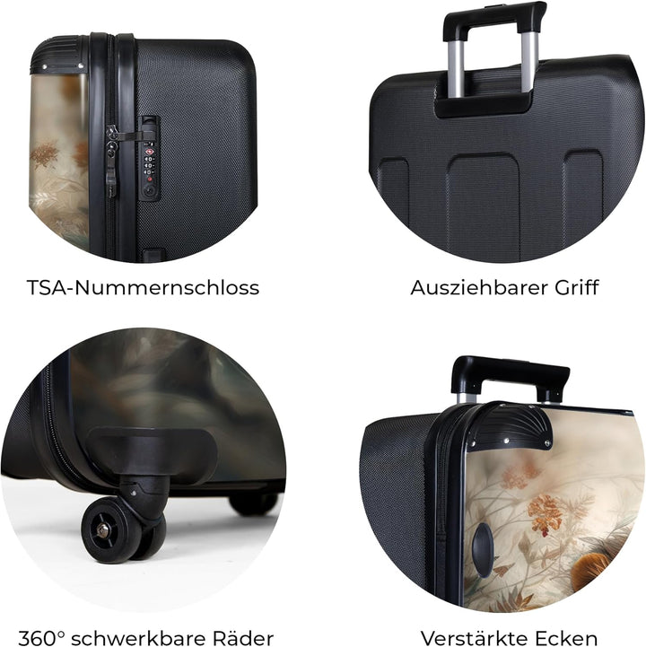 NoBoringSuitcases.com® Koffer XL Gross 77x51.5x28 cm Reisekoffer mit 4 Rollen Leicht Trolley Hartsch