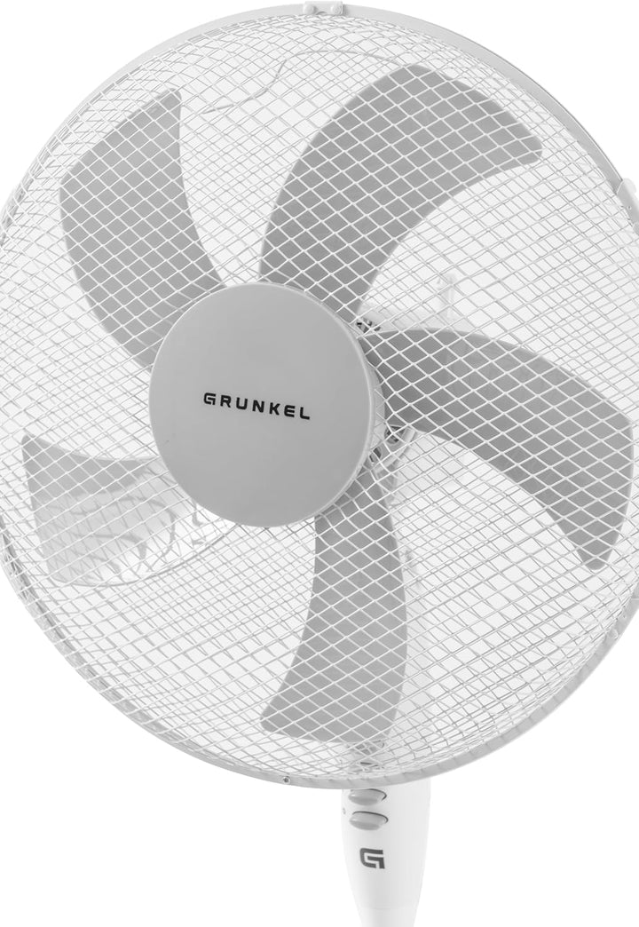 Grunkel - 16" Standventilator mit 3 Geschwindigkeitsstufen und Höhenverstellung - FAN-G165X - Blattf