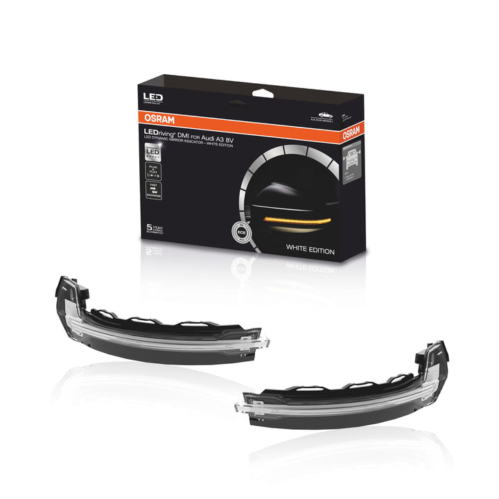 Osram LEDDMI 8V0 WT S LEDriving dynamischer LED Spiegelblinker - White Edition, Set of 2 White Editi