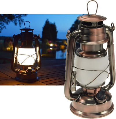 ChiliTec LED Camping Laterne Campinglampe 23cm Dimmbar Batterie 4x AA Mignon Retro Gartenlaterne mit