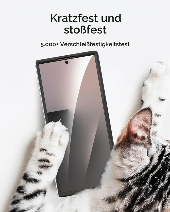 Miimall Handyhülle Kompatibel mit Samsung Galaxy Z Fold 7 Hülle mit Ständer, [HD Displayschutz] Ultr