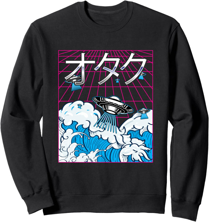 Japanische Welle Retro UFO Vaporwave Otaku Ästhetik Sweatshirt