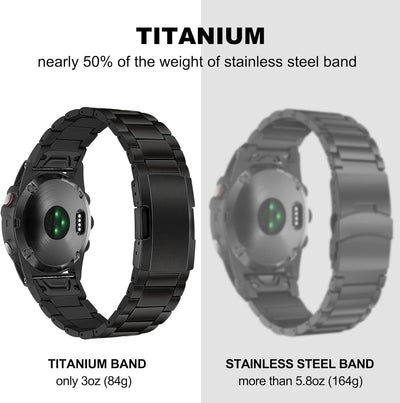 TRUMiRR Titan Uhrenarmband Kompatibel mit Fenix 7X Pro/7X Sapphire/6X Pro/5X Plus Armband, 26mm Quic