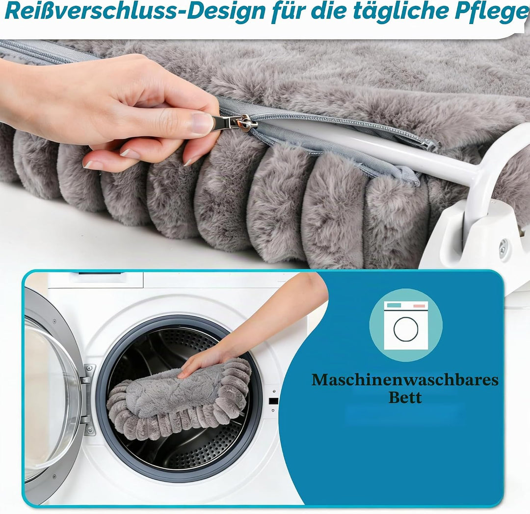 Katzen Fensterliege Faltbar mit 4 Saugnäpfen – Stabiles Katzenbett &amp; Hängematte fürs Fensterbrett bi