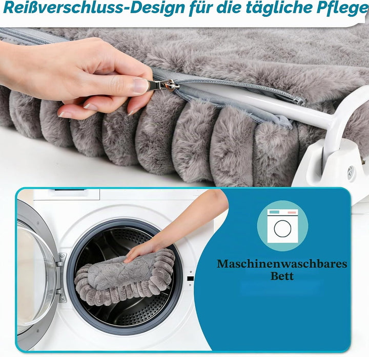 Katzen Fensterliege Faltbar mit 4 Saugnäpfen – Stabiles Katzenbett &amp; Hängematte fürs Fensterbrett bi