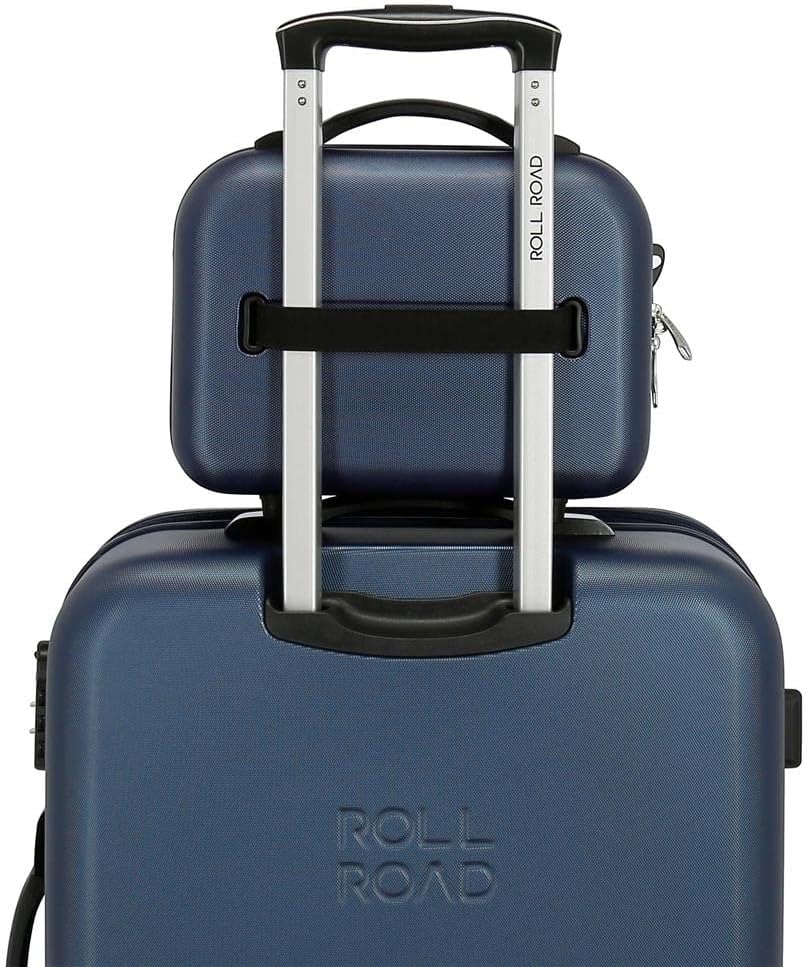 Roll Road India Anpassungsfähiger Schönheitsfall Blau 29x21x15 cms ABS Marine, Marine