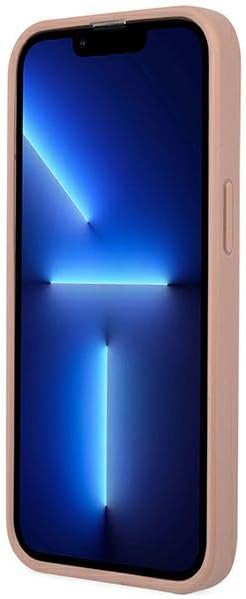 GUESS GUHCP14LPSATLP Hülle für iPhone 14 Pro 6,1" rosa/pink hardcase SaffianoTriangle Logo