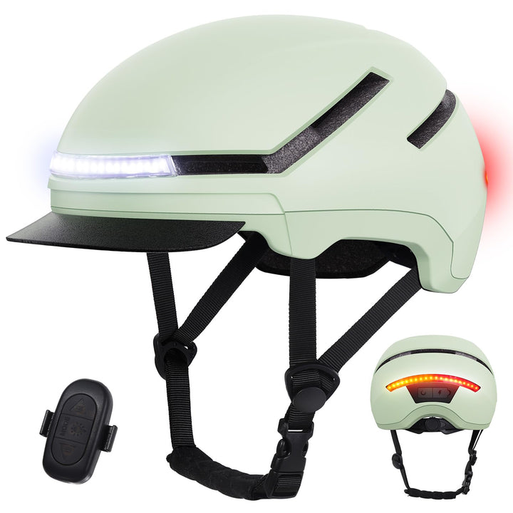 Shinmax Fahrradhelm Damen Herren mit Blinker & Licht, Fahrrad Helm Erwachsene mit USB Wiederaufladba