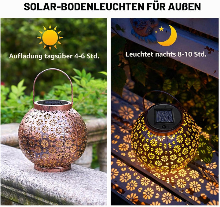 Solarleuchten Ersatzteile 8cm, 6 Stück Solar Ersatzdeckel, Top mit LED, IP65 Wasserdicht LED Solarmo