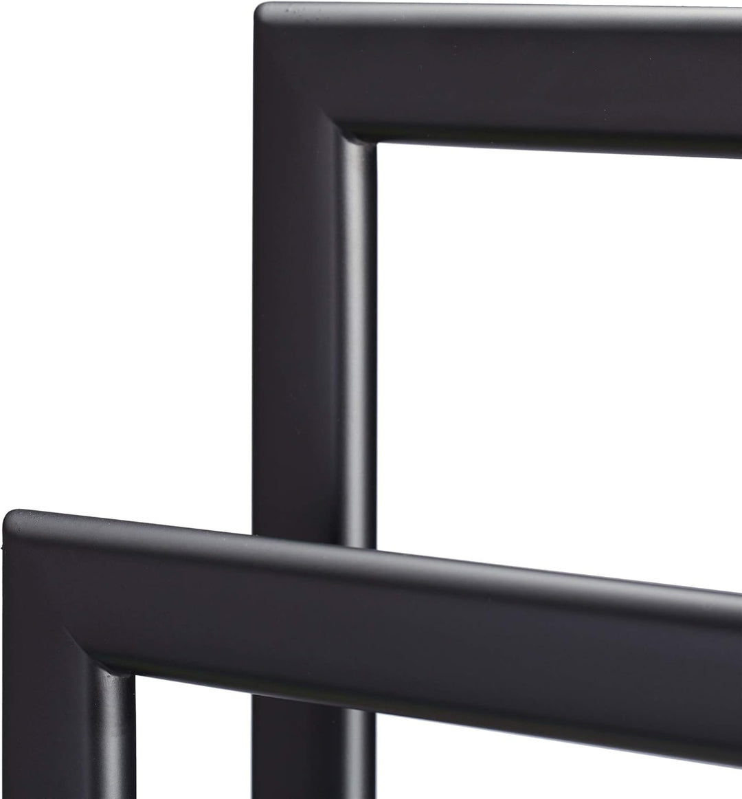 Relaxdays Handtuchständer freistehend, 2 Stangen, Badezimmer, Stahl, HxBxT: 81 x 49 x 20 cm, Bad Han