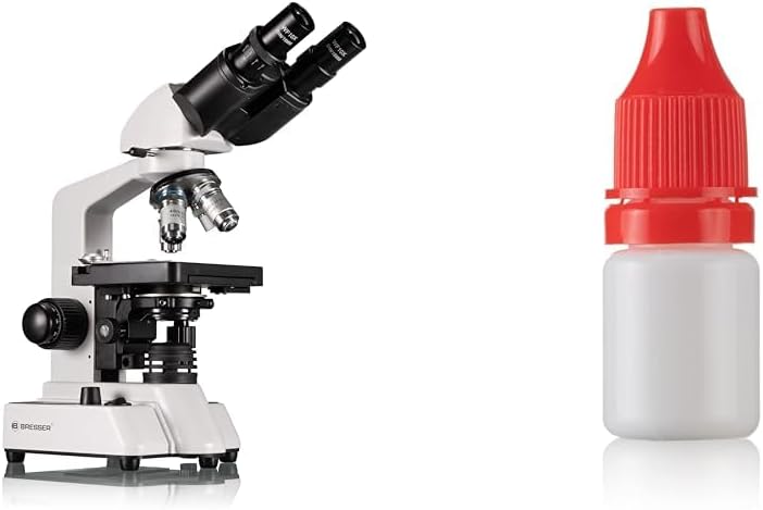 Bresser Bino 40x-1000x Vergrösserung für gehobene Ansprüche & Mikroskop Immersionsöl (5mm nD=1.515,