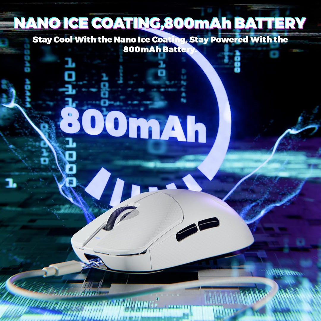 MAMBASNAKE X ATTACKSHARK X8ULTIMATE Kabellose Gaming-Maus&Grip Tape,PAW3950MAX Sensor,8K Abtastrate,