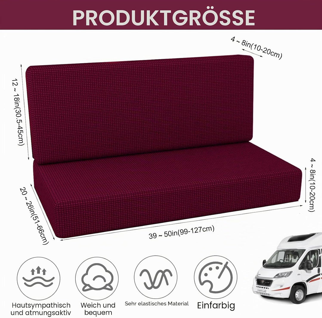 MeYuxg 2 Stück Wohnmobil Esstischkissenbezüge (1 Set), Sitzbezüge Wohnmobil,Waschbar Überzügen Sofak