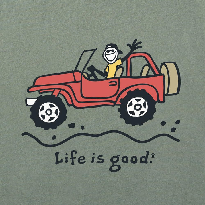 Life Is Good Herren Good Catch Fish Cotton Tee, Short Sleeve Crewneck Graphic T-Shirt, S Offroad Jak