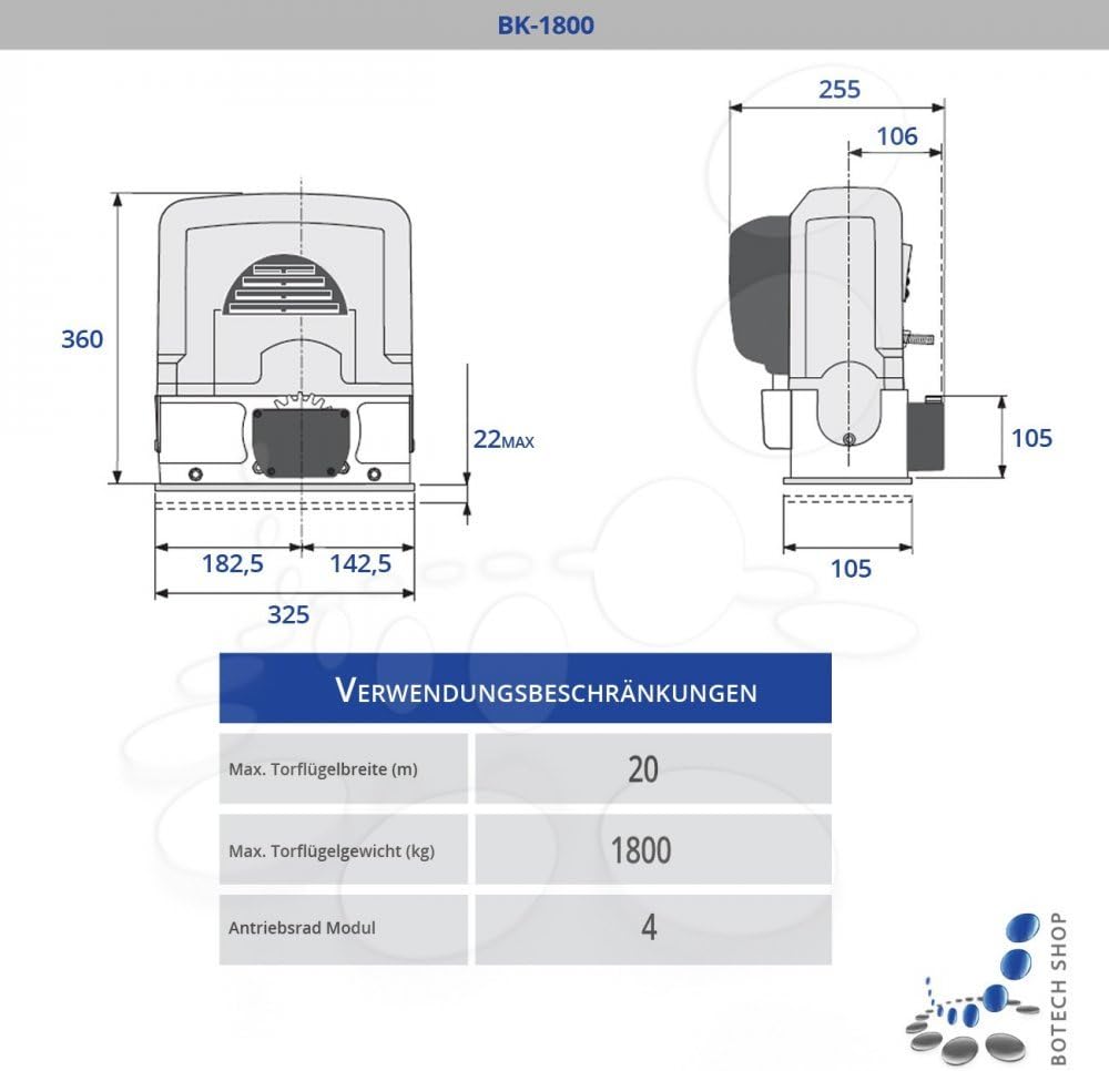 Schiebetorantrieb CAME BK 1800