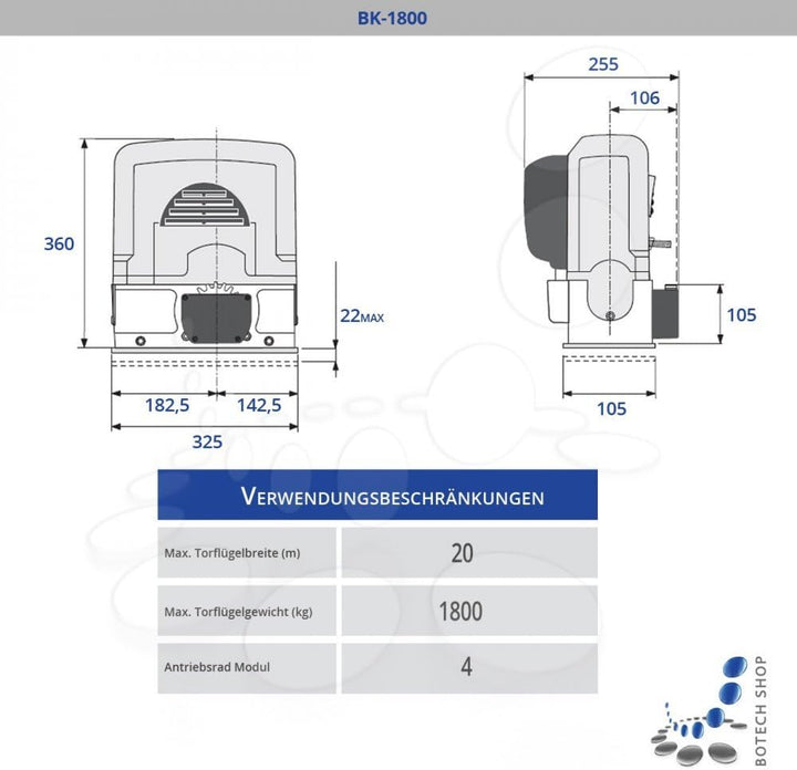 Schiebetorantrieb CAME BK 1800