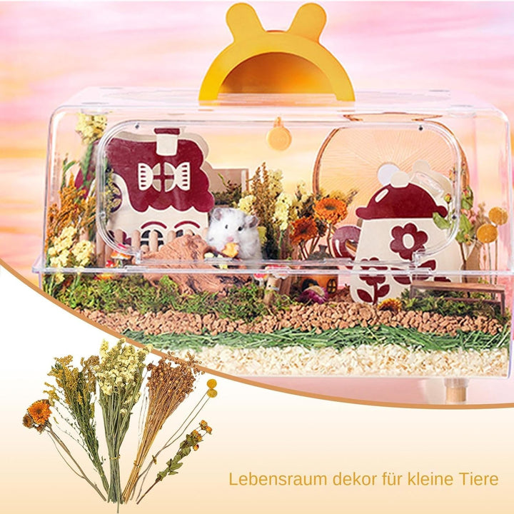 Hamster-Heublumen-Einstreu – Käfigdekoration Mit Natürlichem Thema | Hamsterzubehör, Natürliche Troc