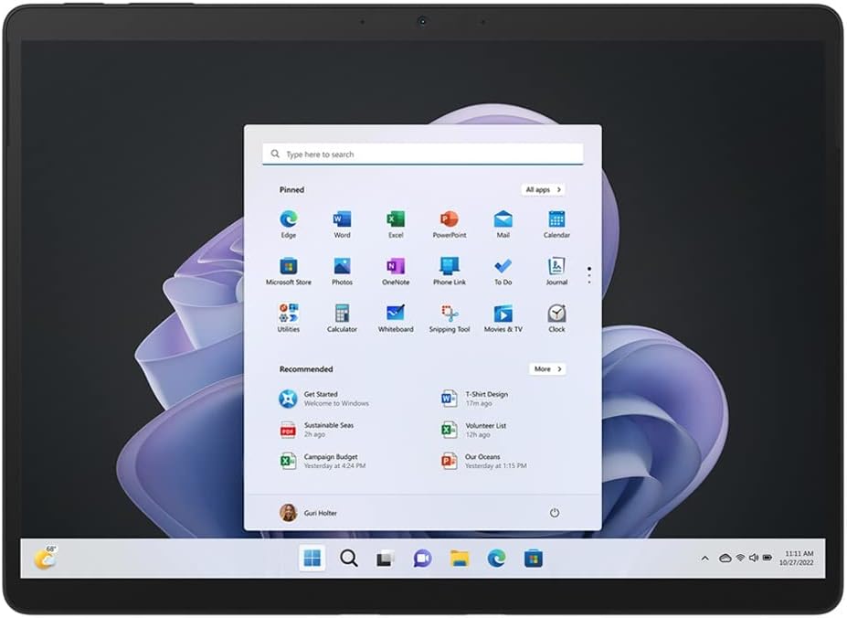 Microsoft Surface Pro 9 512 GB 33 cm (13 Zoll) Intel® Core™ i5 8 GB Wi-Fi 6E (802.11ax) Windows 11 P