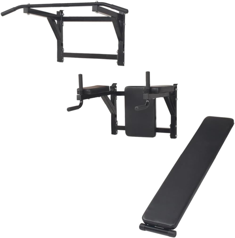 Refined Multifunktionaler Fitness-Kraftturm zur Wandmontage Schwarz 1, 1
