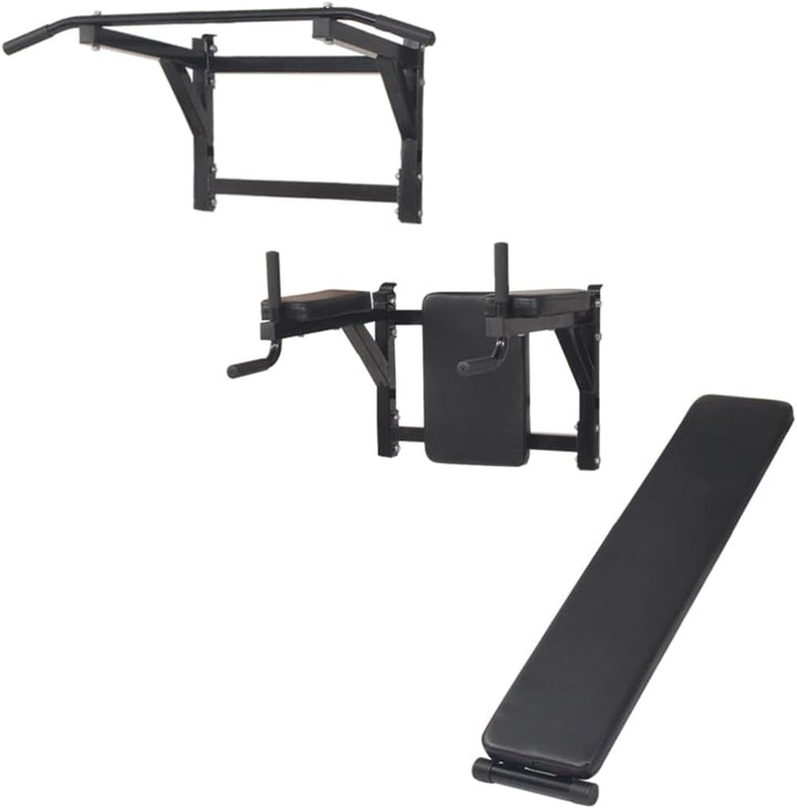 Refined Multifunktionaler Fitness-Kraftturm zur Wandmontage Schwarz 1, 1