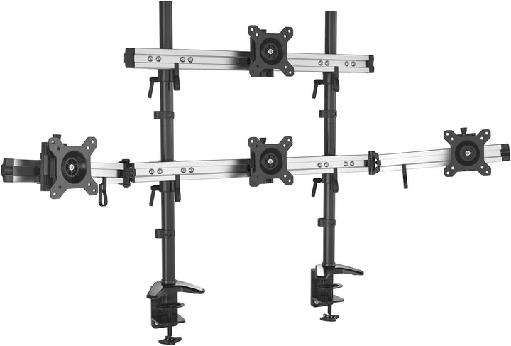 HFTEK 4-Fach-Monitorarm - Tischhalterung für 4 Bildschirme von 15 – 27 Zoll mit VESA 75 / 100 (MP234